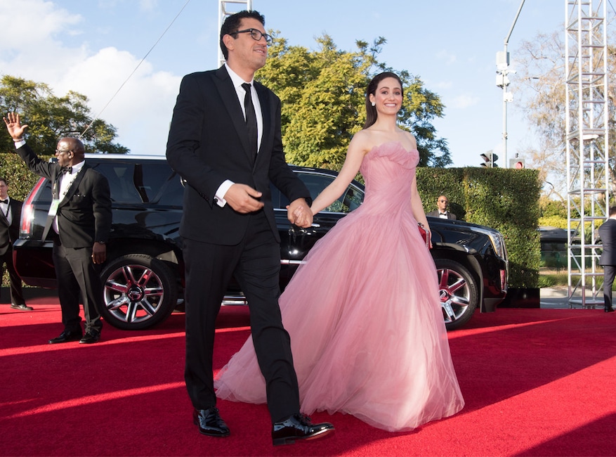 Sam Esmail, Emmy Rossum, 2019 Golden Globe Awards, Golden Globes, Candids
